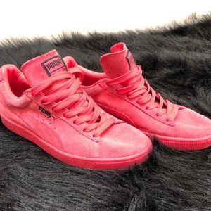 Pink Suede Puma sneakers
